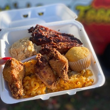 Chicken, Bar-B-Q Ribs and Side Dish